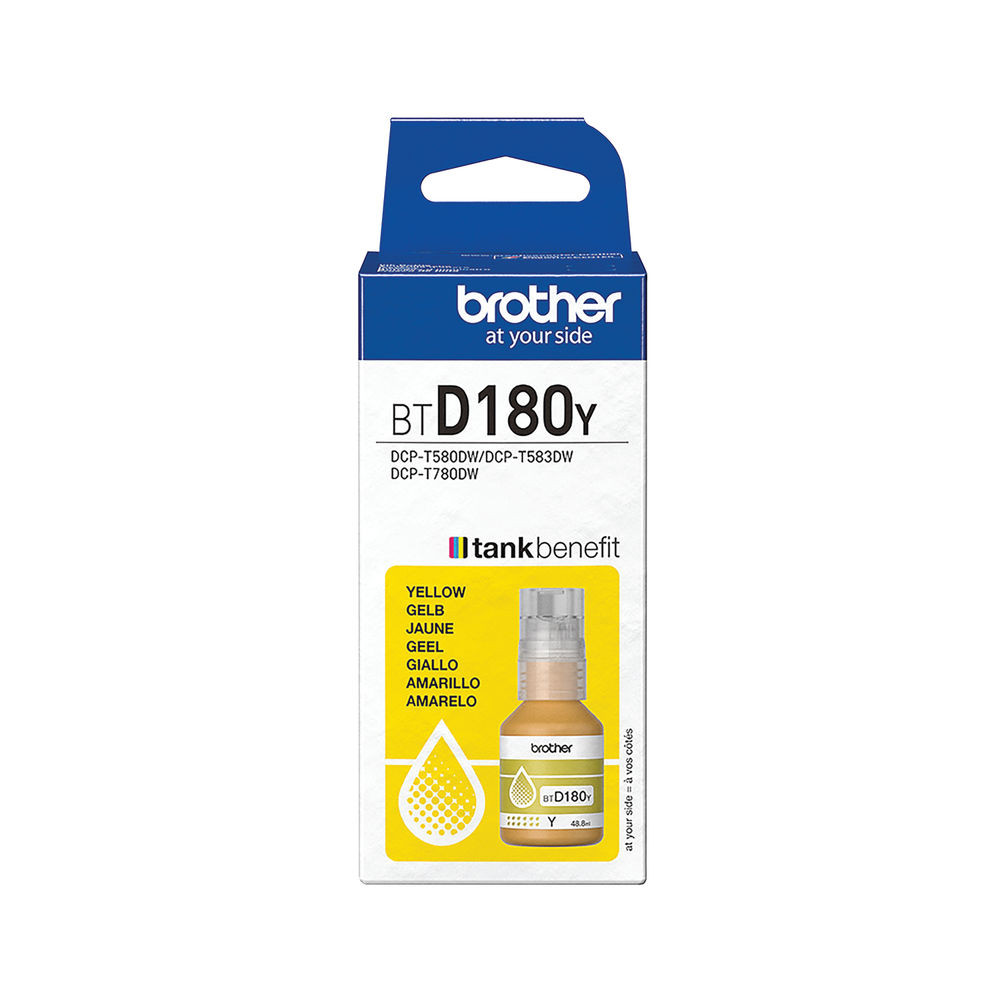 Brother Ink Bottle Super High Yield Yellow BTD180Y